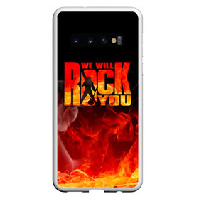 Чехол для Samsung Galaxy S10 с принтом Queen - We Will Rock You в Петрозаводске, Силикон | Область печати: задняя сторона чехла, без боковых панелей | Тематика изображения на принте: freddie mercury | paul | queen | quen | богемская рапсодия | брайан мэй | глэм | группа | джон дикон | квин | королева | куин | меркури | меркьюри | музыкант | мэркури | певец | песня | поп | роджер тейлор | рок