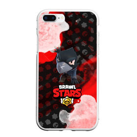 Чехол для iPhone 7Plus/8 Plus матовый с принтом BRAWL STARS CROW в Петрозаводске, Силикон | Область печати: задняя сторона чехла, без боковых панелей | 8 bit | bibi | brawl stars | brock | bull | crow | dinomike | el primo | leon | mobile game | mr.p | nita | poko | ricochet | stars | tara | бравл старс | ворон | леон | мобильные игры