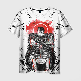 Мужская футболка 3D с принтом BERSERK в Петрозаводске, 100% полиэфир | прямой крой, круглый вырез горловины, длина до линии бедер | anime | anime berserk | berserk | knight | manga | аниме | аниме берсерк | берсерк | манга | рыцарь