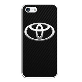 Чехол для iPhone 5/5S матовый с принтом Toyota carbon в Петрозаводске, Силикон | Область печати: задняя сторона чехла, без боковых панелей | 2020 | alphard | auto | camry | corolla | highlander | hilux | land cruiser 200 | prado | rav4 | sport | supra | toyota | tundra | авто | автомобиль | автомобильные | альфард | бренд | камри | марка | машины | спорт | тойота