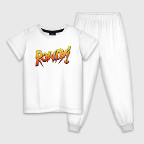 Детская пижама хлопок с принтом Rowdy в Петрозаводске, 100% хлопок |  брюки и футболка прямого кроя, без карманов, на брюках мягкая резинка на поясе и по низу штанин
 | ronda rousey | rowdy | ронда роузи