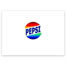 Поздравительная открытка с принтом Pepsi в Петрозаводске, 100% бумага | плотность бумаги 280 г/м2, матовая, на обратной стороне линовка и место для марки
 | 90 е | 90s | art | back | logo | pepsi | retro | арт | время | дата | девяностые | лого | логотип.детство | надпись | пепси | прикольная | ретро | рождение | сделан | слова | цифры | эмблема