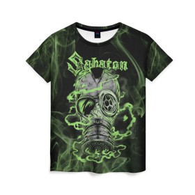 Женская футболка 3D с принтом Toxic Sabaton в Петрозаводске, 100% полиэфир ( синтетическое хлопкоподобное полотно) | прямой крой, круглый вырез горловины, длина до линии бедер | battle metal | sabaton | военный рок | йоаким броден | крис рёланд | пар сундстрём | рок | рок группа | хэви метал | шведская группа | шведский рок