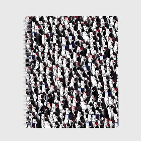 Тетрадь с принтом Черно-белые медведи в Петрозаводске, 100% бумага | 48 листов, плотность листов — 60 г/м2, плотность картонной обложки — 250 г/м2. Листы скреплены сбоку удобной пружинной спиралью. Уголки страниц и обложки скругленные. Цвет линий — светло-серый
 | Тематика изображения на принте: anime | danganronpa | doodling | manga | monokuma. аниме | textures | tiles | дудлинг | злодей. персонаж | коллаж | манпа | монокума | паттрен. медведь | плюшевый. данганронпа | тайлы | текстуры | толпа | фон