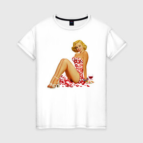 Женская футболка хлопок Retro PinUp Girl купить в Петрозаводске