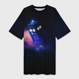 Платье-футболка 3D с принтом TARDIS в Петрозаводске,  |  | david tennant | doctor who | jodie whittaker | matt smith | space | tardis | time | время | девид теннант | джоди уиттакер | доктор | доктор кто | космос | мэтт смит | тардис