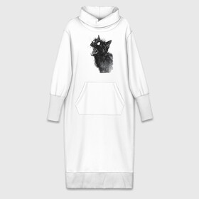 Платье удлиненное хлопок с принтом Грозовой, кошак (опасный) в Петрозаводске,  |  | Тематика изображения на принте: зубастый | котиков | коты | опасный | семья | черный