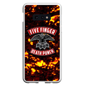 Чехол для Samsung S10E с принтом Five Finger Death Punch в Петрозаводске, Силикон | Область печати: задняя сторона чехла, без боковых панелей | Тематика изображения на принте: 5fdp | death | ffdp | finger | five | five finger death punch | punch | грув метал