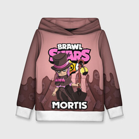 Детская толстовка 3D с принтом BRAWL STARS MORTIS в Петрозаводске, 100% полиэстер | двухслойный капюшон со шнурком для регулировки, мягкие манжеты на рукавах и по низу толстовки, спереди карман-кенгуру с мягким внутренним слоем | Тематика изображения на принте: brawl stars | brawl stars mortis | brawler | mortis | бравл старз | бравлер | мортис