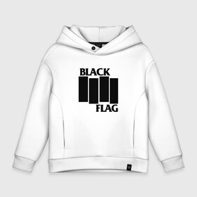 Детское худи Oversize хлопок с принтом BLACK FLAG в Петрозаводске, френч-терри — 70% хлопок, 30% полиэстер. Мягкий теплый начес внутри —100% хлопок | боковые карманы, эластичные манжеты и нижняя кромка, капюшон на магнитной кнопке | Тематика изображения на принте: black flag | music | punk | rock | музыка | панк | рок | чернй флаг