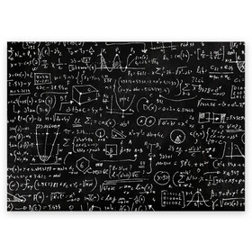 Поздравительная открытка с принтом Математические формулы в Петрозаводске, 100% бумага | плотность бумаги 280 г/м2, матовая, на обратной стороне линовка и место для марки
 | formula | math | school | алгебра | математика | матеша | предметы | теорема | универ | физика | формула | школа