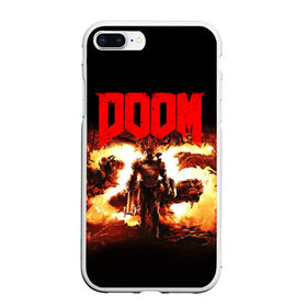 Чехол для iPhone 7Plus/8 Plus матовый с принтом DOOM 25 years в Петрозаводске, Силикон | Область печати: задняя сторона чехла, без боковых панелей | doom | doom eternal | дум