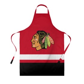 Фартук 3D с принтом Chicago Blackhawks в Петрозаводске, 100% полиэстер | общий размер — 65 х 85 см, ширина нагрудника — 26 см, горловина — 53 см, длина завязок — 54 см, общий обхват в поясе — 173 см. Принт на завязках и на горловине наносится с двух сторон, на основной части фартука — только с внешней стороны | blackhawks | chicago | chicago blackhawks | hockey | nhl | usa | блэкхокс | нхл | спорт | сша | хоккей | чикаго | чикаго блэкхокс | шайба