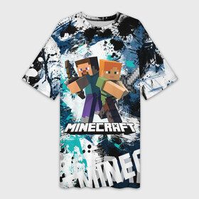 Платье-футболка 3D с принтом Minecraft   Майнкрафт в Петрозаводске,  |  | creeper | earth | game | minecraft | minecraft earth | блоки | грифер | игры | квадраты | компьютерная игра | крипер | маинкрафт | майн | майнкравт | майнкрафт