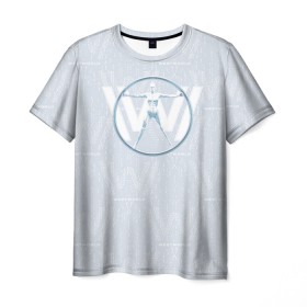 Мужская футболка 3D с принтом Westworld в Петрозаводске, 100% полиэфир | прямой крой, круглый вырез горловины, длина до линии бедер | vdosadir | westworld | джонатан нолан | западный мир | лиза джой | мир дикого запада