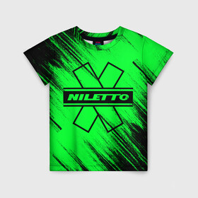 Детская футболка 3D с принтом NILETTO в Петрозаводске, 100% гипоаллергенный полиэфир | прямой крой, круглый вырез горловины, длина до линии бедер, чуть спущенное плечо, ткань немного тянется | logo | niletto | логотип | любимка niletto | нилето