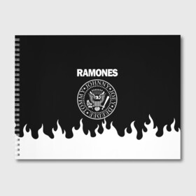 Альбом для рисования с принтом RAMONES в Петрозаводске, 100% бумага
 | матовая бумага, плотность 200 мг. | america | ramones | rock | usa | америка | джонни рамон | джоуи рамон | ди ди рамон | клем бурк | кристофер уорд | марки рамон | рамоунз | ричи рамон | рок | сша | томми рамон