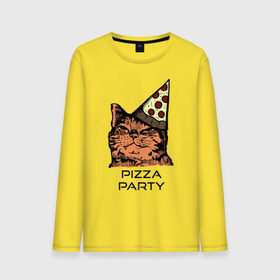 Мужской лонгслив хлопок с принтом PIZZA PARTY в Петрозаводске, 100% хлопок |  | Тематика изображения на принте: party | pizza | pizza party | time | арт | веселье | время | для детей | животные | картинка | кот | котик | котики | пицца | пиццы | рисунок | рыжий кот