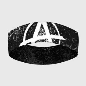 Повязка на голову 3D с принтом АНАРХИЯ в Петрозаводске,  |  | anarchy | анархия | анархо коммунизм | граффити | символ | стена | череп