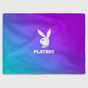 Плед 3D с принтом PLAYBOY в Петрозаводске, 100% полиэстер | закругленные углы, все края обработаны. Ткань не мнется и не растягивается | Тематика изображения на принте: brand | brazzers | faketaxi | hub | mode | playboy | бразерс | бренд | мода | фейк такси