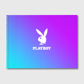 Альбом для рисования с принтом PLAYBOY в Петрозаводске, 100% бумага
 | матовая бумага, плотность 200 мг. | brand | brazzers | faketaxi | hub | mode | playboy | бразерс | бренд | мода | фейк такси