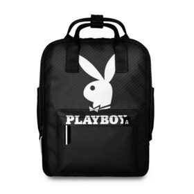 Женский рюкзак 3D с принтом PLAYBOY в Петрозаводске, 100% полиэстер | лямки с регулируемой длиной, сверху ручки, чтобы рюкзак нести как сумку. Основное отделение закрывается на молнию, как и внешний карман. Внутри два дополнительных кармана, один из которых закрывается на молнию. По бокам два дополнительных кармашка, куда поместится маленькая бутылочка
 | brand | brazzers | faketaxi | hub | mode | playboy | бразерс | бренд | мода | фейк такси