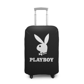 Чехол для чемодана 3D с принтом PLAYBOY | ПЛЕЙБОЙ (Z) в Петрозаводске, 86% полиэфир, 14% спандекс | двустороннее нанесение принта, прорези для ручек и колес | brand | brazzers | faketaxi | hub | mode | playboy | бразерс | бренд | мода | фейк такси