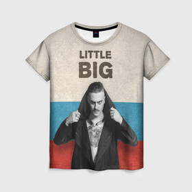 Женская футболка 3D с принтом Little Big в Петрозаводске, 100% полиэфир ( синтетическое хлопкоподобное полотно) | прямой крой, круглый вырез горловины, длина до линии бедер | little big | евровидение