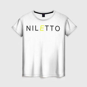 Женская футболка 3D с принтом NILETTO в Петрозаводске, 100% полиэфир ( синтетическое хлопкоподобное полотно) | прямой крой, круглый вырез горловины, длина до линии бедер | любимка | нилето | нилетто | хаски