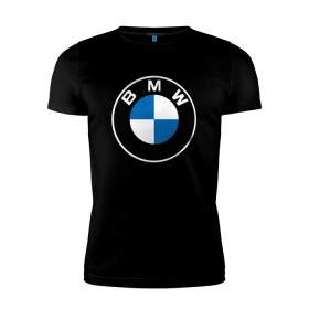Мужская футболка премиум с принтом BMW LOGO 2020 в Петрозаводске, 92% хлопок, 8% лайкра | приталенный силуэт, круглый вырез ворота, длина до линии бедра, короткий рукав | Тематика изображения на принте: bmw | bmw motorsport | bmw performance | carbon | m | motorsport | performance | sport | бмв | карбон | моторспорт | спорт