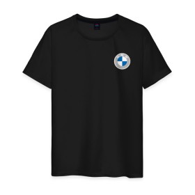 Мужская футболка хлопок с принтом BMW LOGO 2020 в Петрозаводске, 100% хлопок | прямой крой, круглый вырез горловины, длина до линии бедер, слегка спущенное плечо. | Тематика изображения на принте: bmw | bmw performance | m | motorsport | performance | бмв | бэха | моторспорт