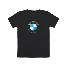 Детская футболка хлопок с принтом BMW LOGO 2020 в Петрозаводске, 100% хлопок | круглый вырез горловины, полуприлегающий силуэт, длина до линии бедер | bmw | bmw motorsport | bmw performance | carbon | m | motorsport | performance | sport | бмв | карбон | моторспорт | спорт