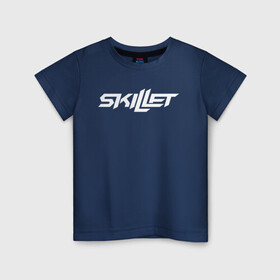 Детская футболка хлопок с принтом Skillet Logo | Скиллет лого (Z) в Петрозаводске, 100% хлопок | круглый вырез горловины, полуприлегающий силуэт, длина до линии бедер | skillet | альтернативный метал | альтернативный рок | джен леджер | джон купер | индастриал метал | кори купер | сет моррисон | хард рок | христианский метал | христианский рок