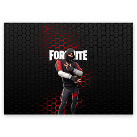 Поздравительная открытка с принтом FORTNITE IKONIK | ФОРТНАЙТ ИКОНИК в Петрозаводске, 100% бумага | плотность бумаги 280 г/м2, матовая, на обратной стороне линовка и место для марки
 | fortnite | fortnite 2 | fortnite x маршмелло | ikonik | marshmello | ninja | ninja streamer | иконик | ниндзя | фортнайт | фортнайт 2 | фортнайт глава 2