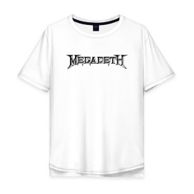 Мужская футболка хлопок Oversize с принтом Megadeth в Петрозаводске, 100% хлопок | свободный крой, круглый ворот, “спинка” длиннее передней части | Тематика изображения на принте: dave mustaine | megadeth | music | rock | дирк вербурен | дэвид эллефсон | дэйв мастейн | кико лоурейро | мегадеф | музыка | рок | трэш метал | хард рок | хеви метал