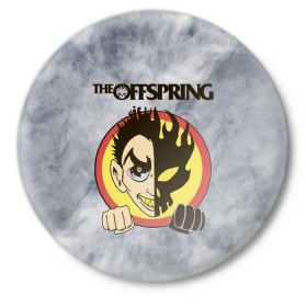 Значок с принтом The Offspring в Петрозаводске,  металл | круглая форма, металлическая застежка в виде булавки | dexter holland | music | offspring | rock | альтернативный рок | декстер холланд | музыка | отпрыск | офф спринг | оффспринг | панк рок | поп панк | рок | скейт панк