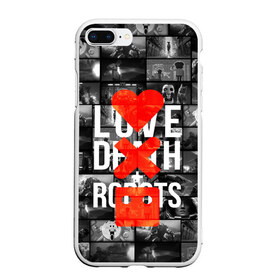 Чехол для iPhone 7Plus/8 Plus матовый с принтом LOVE DEATH ROBOTS (LDR) в Петрозаводске, Силикон | Область печати: задняя сторона чехла, без боковых панелей | death | fantastic | future | ldr | love | love death and robots | love death robots | netflix | robots | sci fi | будущее | лдр | любовь | нетфликс | роботы | фантастика