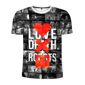 Мужская футболка 3D спортивная с принтом LOVE DEATH ROBOTS (LDR) в Петрозаводске, 100% полиэстер с улучшенными характеристиками | приталенный силуэт, круглая горловина, широкие плечи, сужается к линии бедра | death | fantastic | future | ldr | love | love death and robots | love death robots | netflix | robots | sci fi | будущее | лдр | любовь | нетфликс | роботы | фантастика