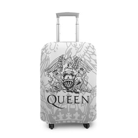 Чехол для чемодана 3D с принтом QUEEN в Петрозаводске, 86% полиэфир, 14% спандекс | двустороннее нанесение принта, прорези для ручек и колес | queen | rock | we will rock you | брайан мэи | группа queen | группа квин | джон дикон | квин | королева | король | роджер тейлор | рок | фредди меркьюри