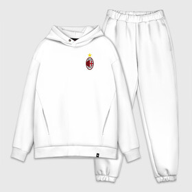 Мужской костюм хлопок OVERSIZE с принтом AC MILAN в Петрозаводске,  |  | ac milan | fc | football | football club | milan | sport | милан | спорт | спортивные | униформа | фирменные цвета | фк | футбол | футбольный клуб