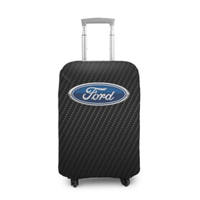 Чехол для чемодана 3D с принтом Ford в Петрозаводске, 86% полиэфир, 14% спандекс | двустороннее нанесение принта, прорези для ручек и колес | explorer | fiesta | focus | ford | gt40 | kuga | mondeo | mustang | авто | автомобиль | ам | куга | машина | мондео | мустанг | фиеста | фокус | форд