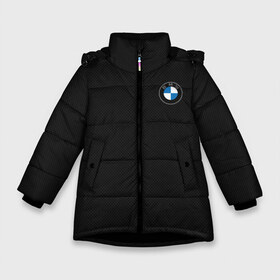 Зимняя куртка для девочек 3D с принтом BMW 2020 Carbon Fiber в Петрозаводске, ткань верха — 100% полиэстер; подклад — 100% полиэстер, утеплитель — 100% полиэстер. | длина ниже бедра, удлиненная спинка, воротник стойка и отстегивающийся капюшон. Есть боковые карманы с листочкой на кнопках, утяжки по низу изделия и внутренний карман на молнии. 

Предусмотрены светоотражающий принт на спинке, радужный светоотражающий элемент на пуллере молнии и на резинке для утяжки. | Тематика изображения на принте: auto | bmw | bmw 2020 | bmw logo 2020 | carbon | carbon fiber big | hermany | бмв | бмв 2020 | бмв лого 2020 | бмв новое лого | карбон | корбон | лагатип | логатип бмв | логотип