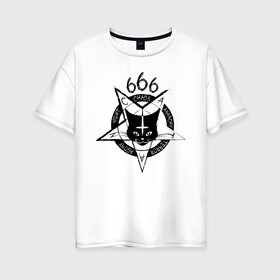 Женская футболка хлопок Oversize с принтом CATan в Петрозаводске, 100% хлопок | свободный крой, круглый ворот, спущенный рукав, длина до линии бедер
 | 