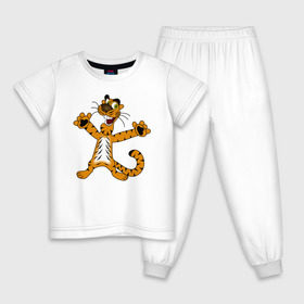 Детская пижама хлопок с принтом Тигренок в Петрозаводске, 100% хлопок |  брюки и футболка прямого кроя, без карманов, на брюках мягкая резинка на поясе и по низу штанин
 | cat | tiger | животные | кот | котик | котятки | кошак | кошка | моська | рисунок | тигр | тигренок