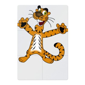 Магнитный плакат 2Х3 с принтом Тигренок в Петрозаводске, Полимерный материал с магнитным слоем | 6 деталей размером 9*9 см | cat | tiger | животные | кот | котик | котятки | кошак | кошка | моська | рисунок | тигр | тигренок