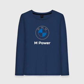 Женский лонгслив хлопок с принтом BMW M Power в Петрозаводске, 100% хлопок |  | baern | bmw | club | drive | m | m2 | m3 | m5 | power | x5 | бмв | бумер | драйв | клуб | логотип | новая | новое лого | новый | эмблема
