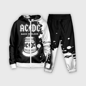 Детский костюм 3D с принтом AC DC Back in Black в Петрозаводске,  |  | ac dc | acdc | acdc ас дс | angus | back in black | highway to hell | mckinnon | young | австралийская | ангус янг | ас дс | асдс | блюз | в форме | гитара | группа | крис слэйд | метал | молния | музыка | п | певец | рок | рок н ролл
