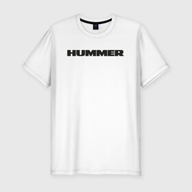 Мужская футболка хлопок Slim с принтом Hammer в Петрозаводске, 92% хлопок, 8% лайкра | приталенный силуэт, круглый вырез ворота, длина до линии бедра, короткий рукав | Тематика изображения на принте: auto | h1 | h2 | hammer | hmmwv | авто | автомобиль | ам | машина | хамер | хаммер