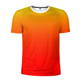 Мужская футболка 3D спортивная с принтом Оранж в Петрозаводске, 100% полиэстер с улучшенными характеристиками | приталенный силуэт, круглая горловина, широкие плечи, сужается к линии бедра | orange | желто красный | кислотный | красно желтый | оранж | переход | текстуры | яркий