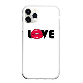 Чехол для iPhone 11 Pro Max матовый с принтом love (W) в Петрозаводске, Силикон |  | Тематика изображения на принте: kiss | love | me | буквы | горошек | губы | девушке | женщине | лов | любим | люблю | любовь | меня | мне | мужчине | надпись | парню | подарок | поцелуй | рот | тебя | уже